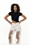 Norris Asymmetrical Black Crop