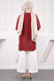 Burgundy Sleeve Tie Tunic - 4