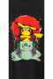 Pokemon Pikachu Bulbasaur T-Shirt Art Full Oversize Wide Fit Woven 100% Cotton Fabric - 2