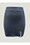 Gray Patterned Mid Waist Women's Skirt Juliet - 5