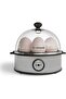 NutriCook Rapid Egg Cooker: 7 Egg Capacity Electric Egg Cooker for Boiled Eggs, Poached Eggs, Scrambled Eggs, or Omelettes with Auto Shut Off Feature - Silver
