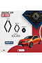 Clio 5 (2019-2024) New Style Emblem Cover Sticker - Piano Black, Black