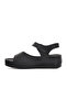Black Women's Flat Sandals - 2