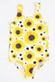 Girls' Swimsuit Yellow Sunflower Pattern Comfortable Quick Dry Swimsuit Sea Pool Beach Swimsuit - 3
