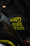 Decorative Bright Neon Yellow Hard Core Rider Motor-car Sticker Label 15x12cm (1 PC) - 2