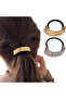Women's Gold-Silver Rubber Buckle Set of 2 - 3