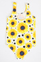 Girls' Swimsuit Yellow Sunflower Pattern Comfortable Quick Dry Swimsuit Sea Pool Beach Swimsuit - 4
