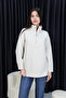 Stone Oversize Zipper Detailed Scuba Knitted Tunic - 6