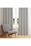 Decorative Gray Background Curtain with Star Pattern – Sophisticated and Stylish Atmosphere 140X260 cm Single Wing - 3