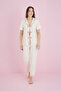 Bow Collar Shirt Pajama Set - 2