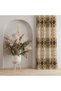 Geometric Patterned Background Curtain in Gold and Beige Shades – Stylish and Modern Style 140X260 cm Single Wing
