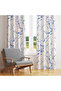 Blue on White Abstrakt Patterned Background Curtain – Elegant and Original Design 140X260 cm Single Wing - 3