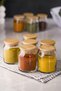 Set of 6 Glass Jars with Bamboo Lid & Seasoning Set & Spice Bowl 200 ml - 5