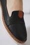 Wera Mak Laz Women's Genuine Leather Orthopedic Shoes Black - 3