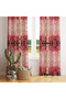Stylish Geometric Pattern Background Curtain – 140X260 cm Single Wing in Pink, Gold and Black Shades - 3