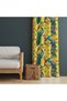 Peacocks and Flowers Curtain on Yellow – Stylish and Roomy Style 140X260 cm Single Wing - 4