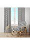 Decorative Gray Background Curtain with Star Pattern – Sophisticated and Stylish Atmosphere 140X260 cm Single Wing - 4