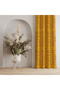 Yellow & Brown Geometric Patterned Background Curtain – Modern & Stylish Style 140X260 cm Single Wing
