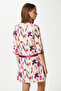 Women's Mary Plum Flower Pattern Dressing Gown Nightgown Double Pajama Set - 7