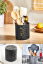Countertop Plastic Upright Cutlery Holder - Kitchen Organizer 12X12 cm - 2