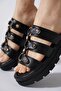 Osni Ring Pintrock Women's Slippers Black Skin - 4