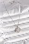 316L Steel Silver Color Chain Zircon Stone Moon Sun Engraved Medallion Model Women's Necklace - 2