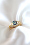 Zircon Stone Evil Eye Women's Ring (Gold Color)