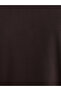 30312 100% Cotton Decorative Stitching Crew Neck T-Shirt-Dark Brown - 6