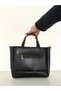 Women's Faux Leather Long Strap Hand and Shoulder Bag with Front Zipper Pocket - 6