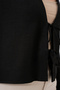 Tied Front Linen Kimono 960 - Black - 5