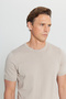 Men's Mink 100% Cotton Standard Fit Regular Cut Crew Neck Knitwear T-Shirt - 4