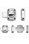 QWORK Silver Metal Lock with Key Lock, Residential, Commercial, 1 Key Included - 6