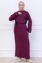 Side Tie Ayrobin Skirt Suit Plum Hm2738