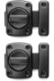 QWORK 2 Pack Rotate Bolt Latch Gate Latches Safety Door Lock, Black