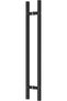 Ranbo 24 inches Solid Standoffs Heavy-Duty Commercial Grade-304 Stainless Steel Push Pull Door Handl