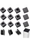 Atack-B 32 PCS Square Plastic End Caps Square Tube Plug Plastic Inner Plugs Chair Insert Plugs Pipe