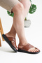 Men's Flip Flops Orthopedic Leather Slippers Soft and Flexible Massage Sole Daily Slippers - 3