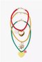 Brand, Model, Colorful 3-Strand Rope Necklace with Charms - 3