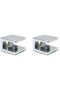 awen 2 Pcs Adjustable Frameless Rectangle Glass Shelf Bracket Holder Heavy Duty Clamp Shelf Clip, Po