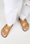 Vegan Violeta Women's Vegan Leather Vegan Leather Double Buckle Sand Slippers - 7