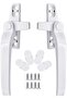 ICEBLUEOR Universal Right/Left Hand Window Handle Replacement - 2 PCS White Double Glazing Aluminum - 2