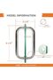 CKB 8" Shower Door Handle, Pull Handle for Frameless Glass Doors, Chrome Finish, 304 Stainless Steel - 6