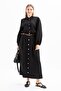 Women's Pleated Belted Flared Skirt S62070A0