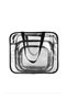 Women's 3 Pieces Transparent Travel Makeup Bag Transparent Makeup Bag - 3