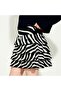 Zebra Patterned Layered Skirt - 2