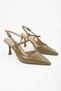 Women's Nella Oil Green Skin Stiletto