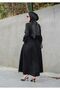 Half Placket Button-Up Tie Back Dress - 2
