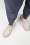 Carol Women's Genuine Leather Lace-Up Beige Suede Shoes - 8