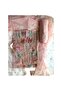 Floral Printed Beads Work Organza Unstitched Dress Material