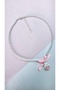 Steel Chain Y2K Necklace with Pearls in Pink Opal - 6